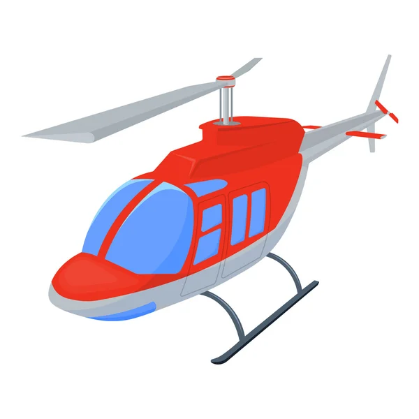 Helikopter Vektor Illusztráció Izolált Fehér Alapon — Stock Vector