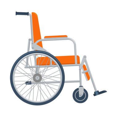 Tekerlekli sandalye vektör çizimi beyaz arkaplanda izole edildi