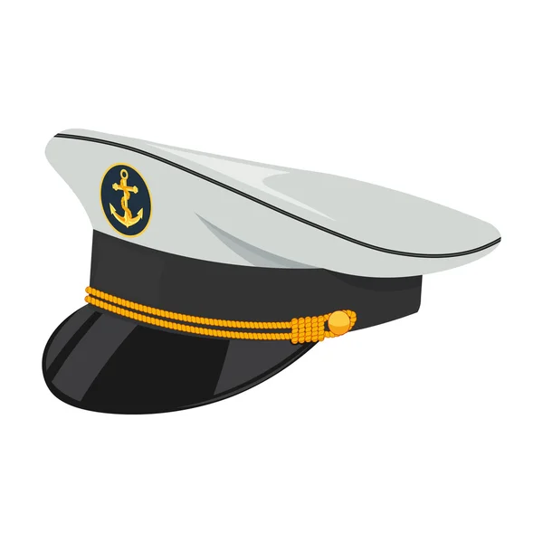 Captain hat vector illustration isolated on white background — Stock Vector