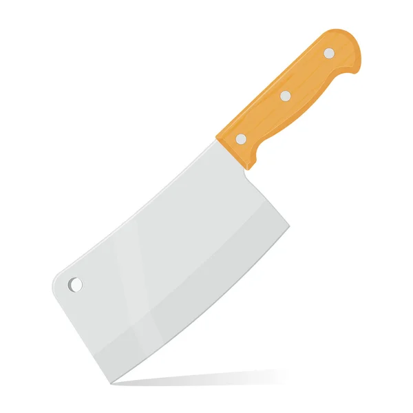 Fleischmesser Vektor Illustration Isoliert Auf Weißem Hintergrund — Stockvektor