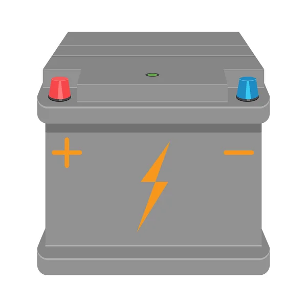 Bilbatteri Vektor Illustration Isolerad Vit Bakgrund — Stock vektor