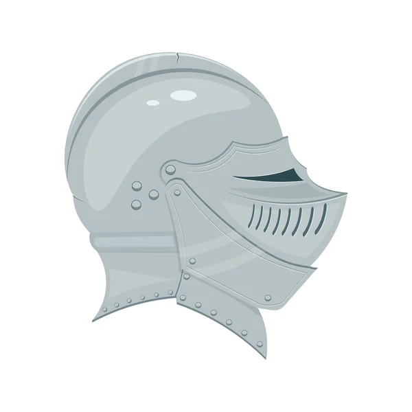 Medieval caballero casco vector ilustración aislado sobre fondo blanco — Vector de stock