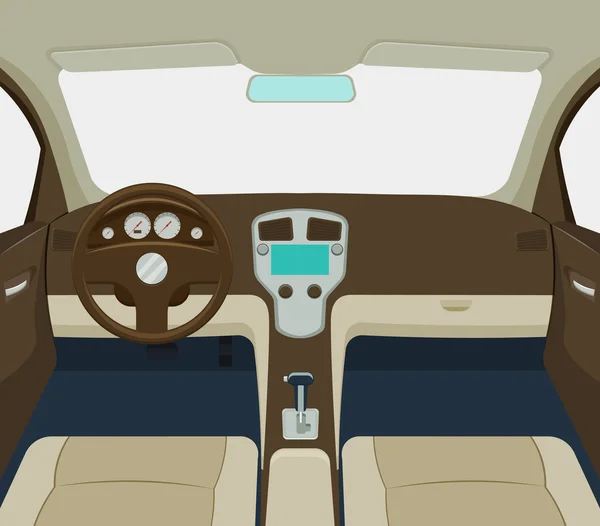 Ilustração do vetor interior do carro — Vetor de Stock