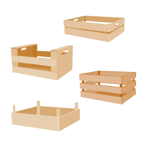 Ahşap kutu tutmak sebze ve meyveler için ayarla