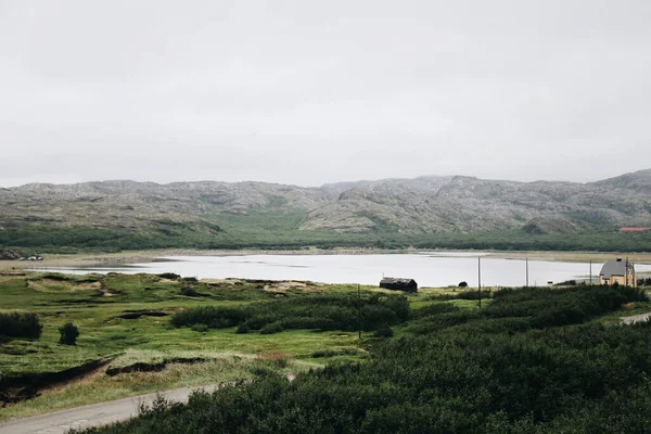 Grense Jakobselv Finnmark County Shore Barents Sea Foggy Day Arctic — Photo