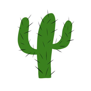 İzole edilmiş arka planda kaktüs karikatür vektör çizimi. Kaktüs bitkisinin kökleri kalın sulu yeşil meyve ve iğnelerle doludur. Tekila, yemek, şifalı ot, malzeme. Peyote çiçeği. Tasarım ögesi 