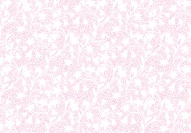 Zarif, pürüzsüz, çiçek desenli ve pembe noktalı desenli vektör deseni. Düğün davetiyeleri, tekstil, duvar kağıtları, ambalaj ve kadınsı tasarım projeleri için ideal