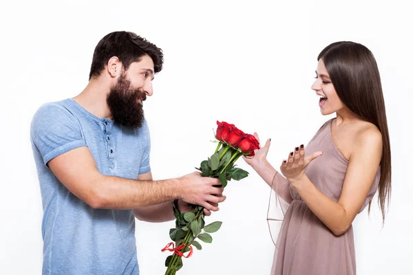 Timido e romantico . — Foto Stock