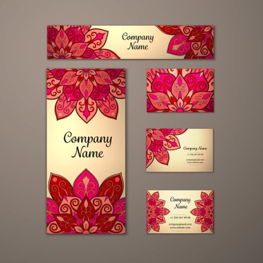 Şablonları mandala seti.