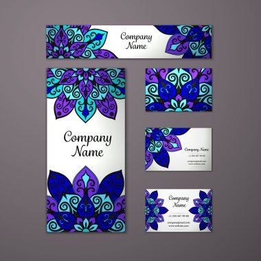 Şablonları mandala seti.