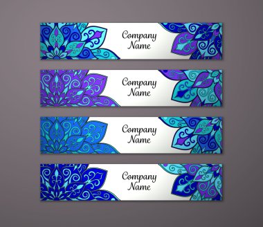 Afiş ile çiçek mandala kalıbı tanımlar