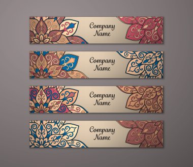 Afiş ile çiçek mandala kalıbı tanımlar