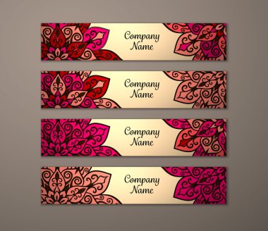 Afiş ile çiçek mandala kalıbı tanımlar