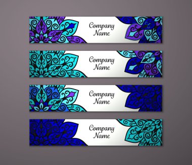 Afiş ile çiçek mandala kalıbı tanımlar