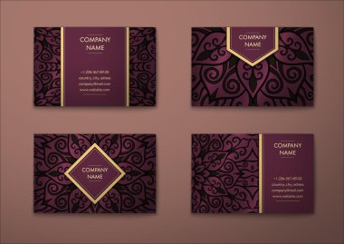 Vektör vintage kartvizit set