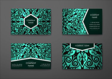 Vektör vintage kartvizit set