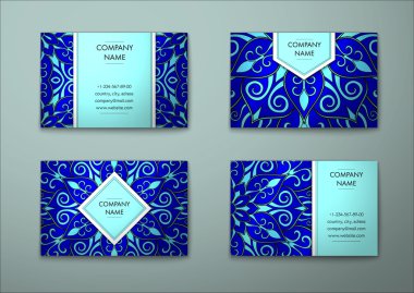 Vektör vintage kartvizit set