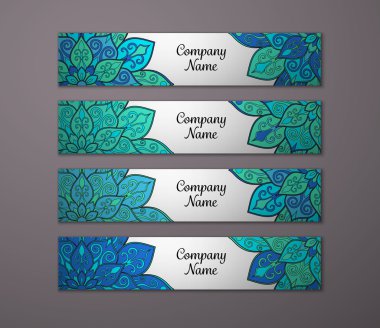 Afiş ile çiçek mandala kalıbı tanımlar