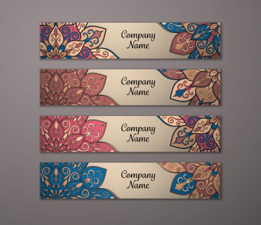 Afiş ile çiçek mandala kalıbı tanımlar