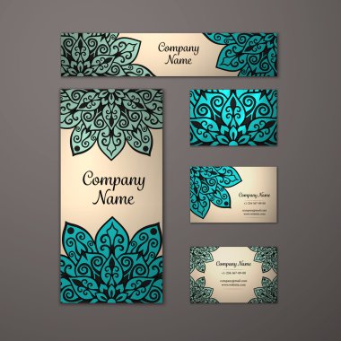 Mandala ile ayarlanmış şablonlar.