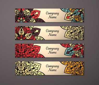 Afiş ile çiçek mandala kalıbı tanımlar