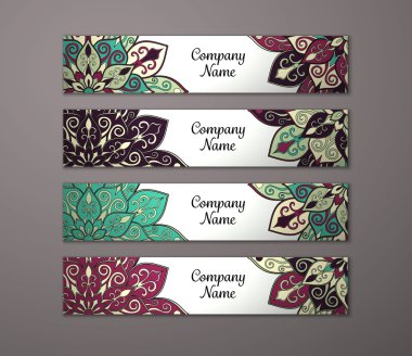 Afiş ile çiçek mandala kalıbı tanımlar