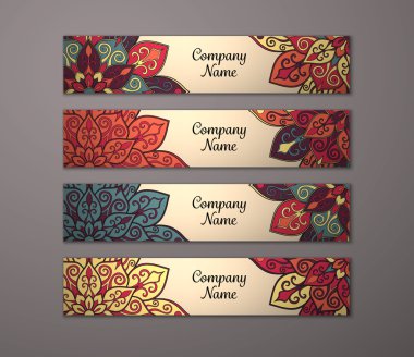 Afiş ile çiçek mandala kalıbı tanımlar