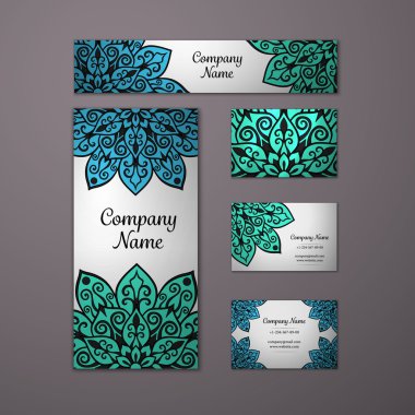 Mandala ile ayarlanmış şablonlar.