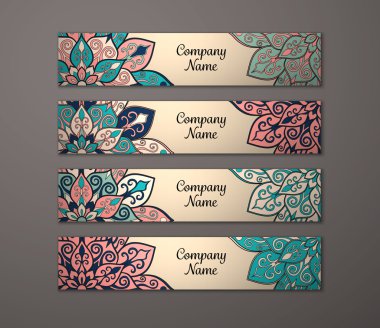 Afiş ile çiçek mandala kalıbı tanımlar