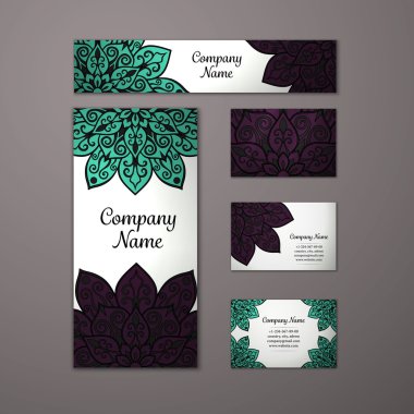 Mandala ile ayarlanmış şablonlar.