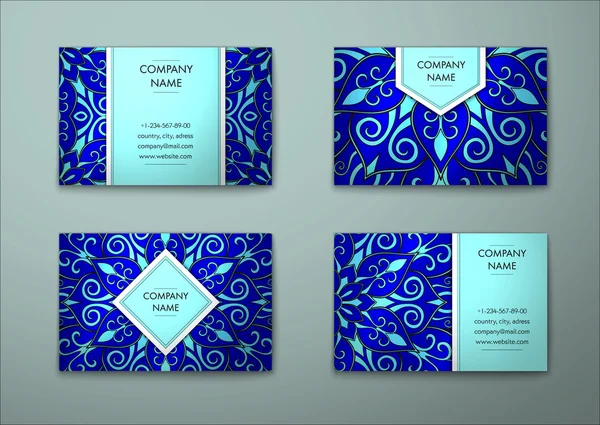 Vektör vintage kartvizit set