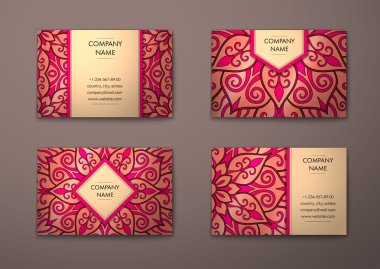 Vektör vintage kartvizit set