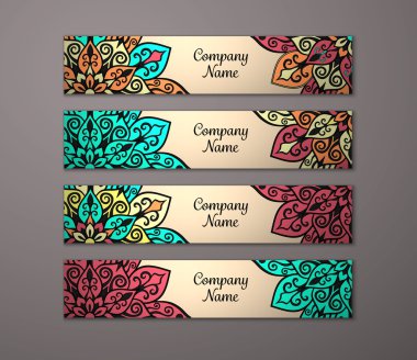 Afiş ile çiçek mandala kalıbı tanımlar