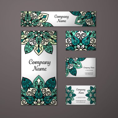 Şablonları mandala seti.