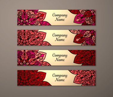 Afiş ile çiçek mandala kalıbı tanımlar