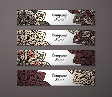 Afiş ile çiçek mandala kalıbı tanımlar