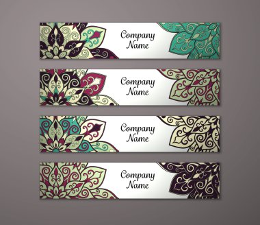 Afiş ile çiçek mandala kalıbı tanımlar