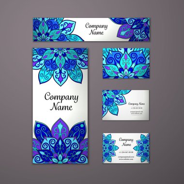 Şablonları mandala seti.