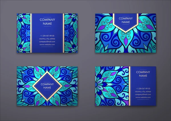 Vektör vintage kartvizit set