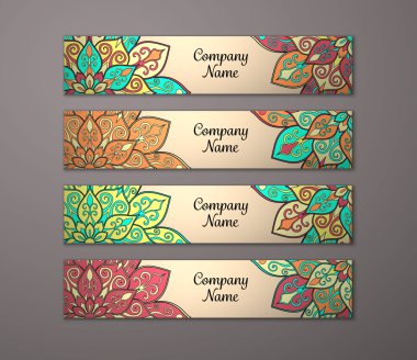 Afiş ile çiçek mandala kalıbı tanımlar