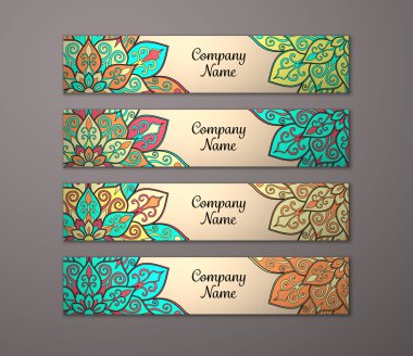 Afiş ile çiçek mandala kalıbı tanımlar