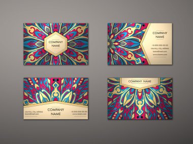 vektör vintage kartvizit set. 