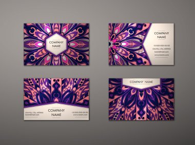 vektör vintage kartvizit set. 