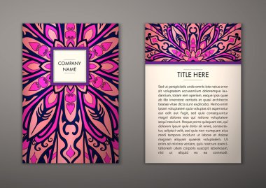 Çiçek mandala desenli el ilanı