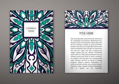 Çiçek mandala desenli el ilanı