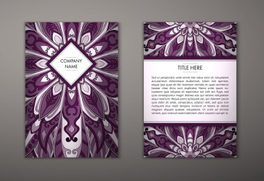 Çiçek mandala desenli el ilanı