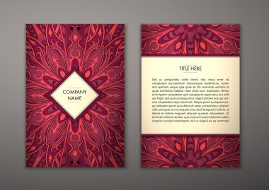 Çiçek mandala desenli el ilanı