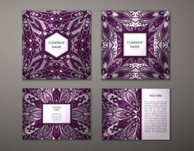 Çiçek mandala desenli el ilanı