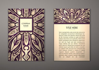 Çiçek mandala desenli el ilanı