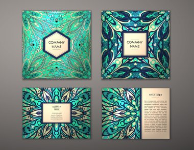 Çiçek mandala desenli el ilanı